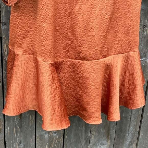 VICI call me Angel textured satin dress womens, Orange size M - Picture 7 of 7